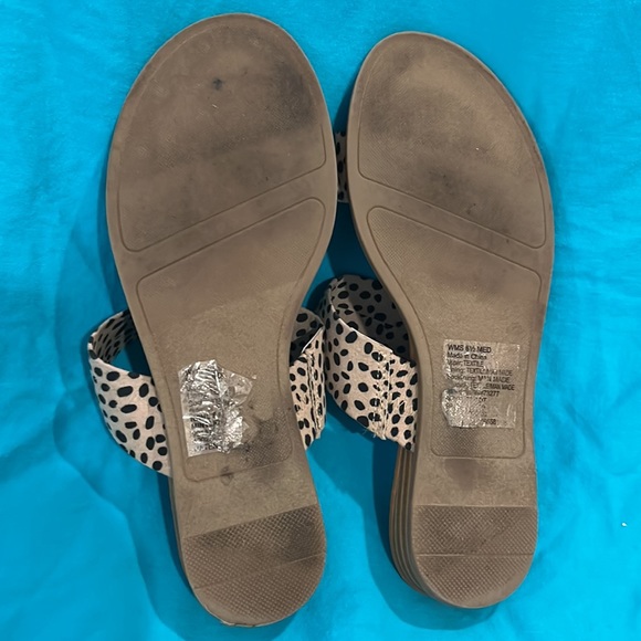 LC Lauren Conrad Leopard Slide Sandals size 6.5 - Picture 3 of 3